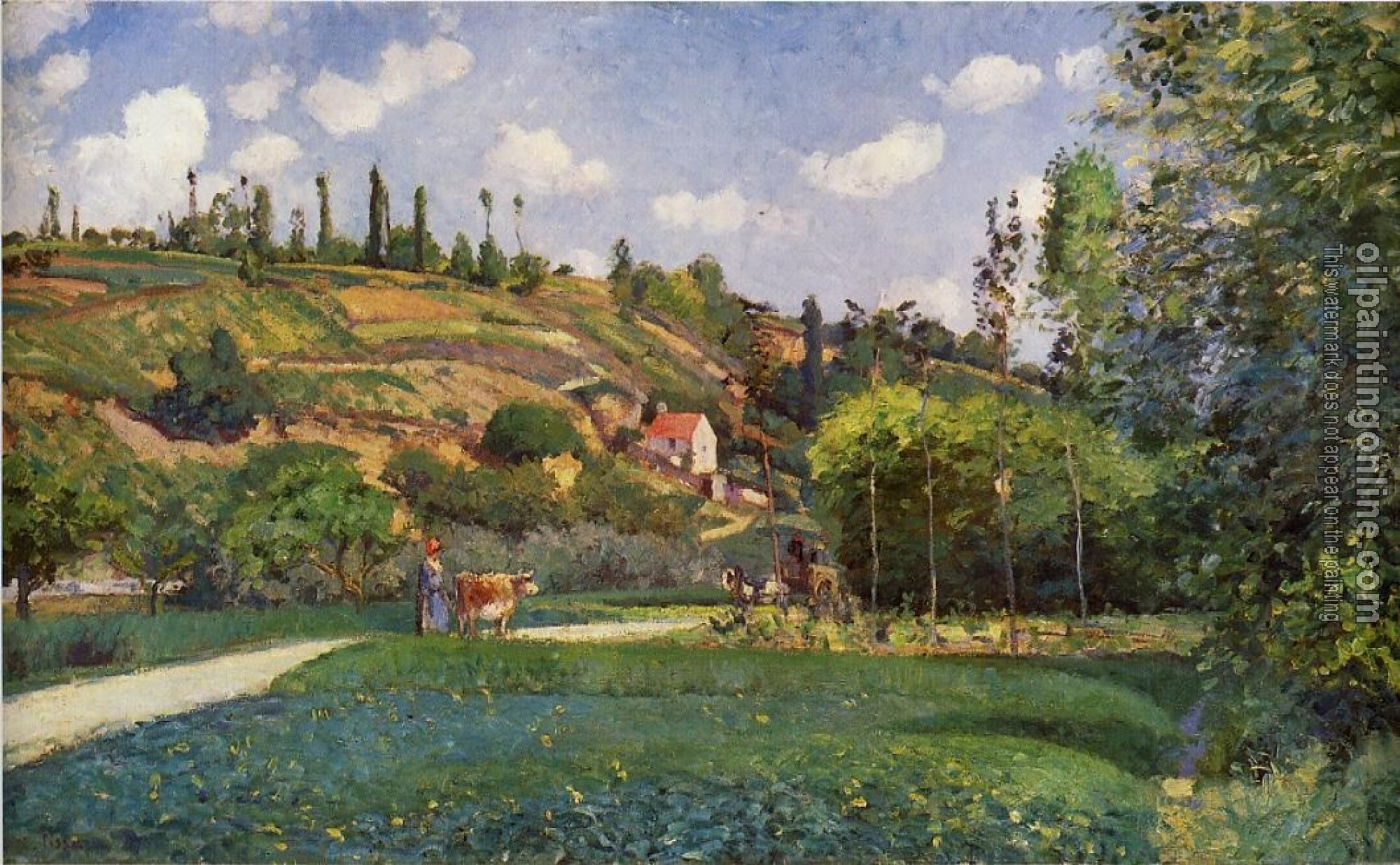 Pissarro, Camille - A Cowherd on the Route de Chou, Pontoise